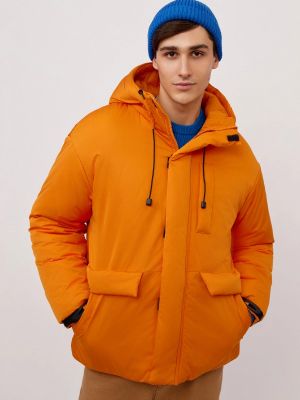 Утепленная демисезонная куртка Modis оранжевая