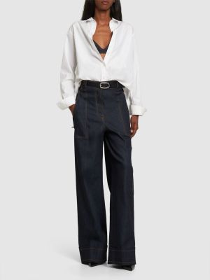 Jeans taille haute Tom Ford bleu