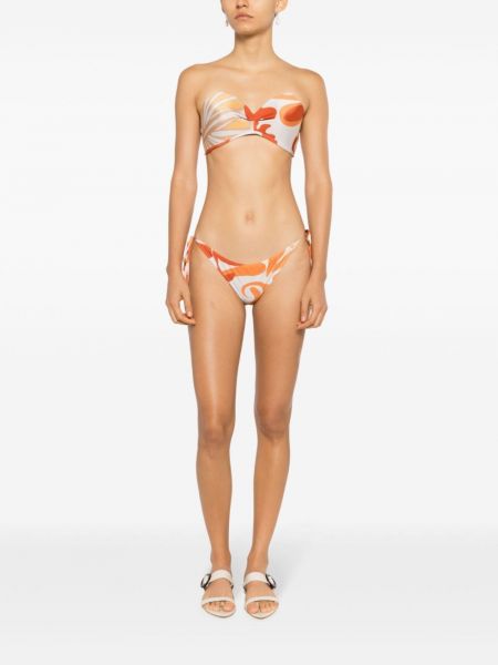 Bikini z nadrukiem Adriana Degreas pomarańczowy