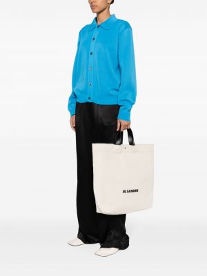 Bavlněná shopper kabelka s potiskem Jil Sander