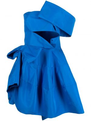Асиметрична мини рокля Alexander Mcqueen синьо