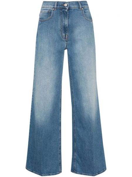 Bootcut džínsy s vysokým pásom Peserico modrá