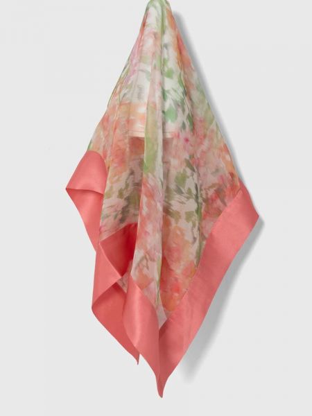Jedwabna chusta Lauren Ralph Lauren różowa