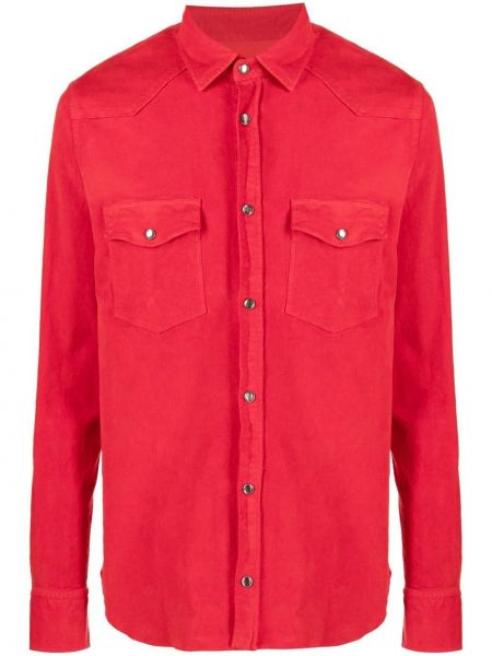Памучна риза Pt Torino червено