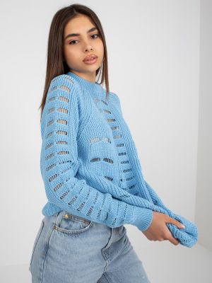 Ažurový oversized vlnený sveter Fashionhunters