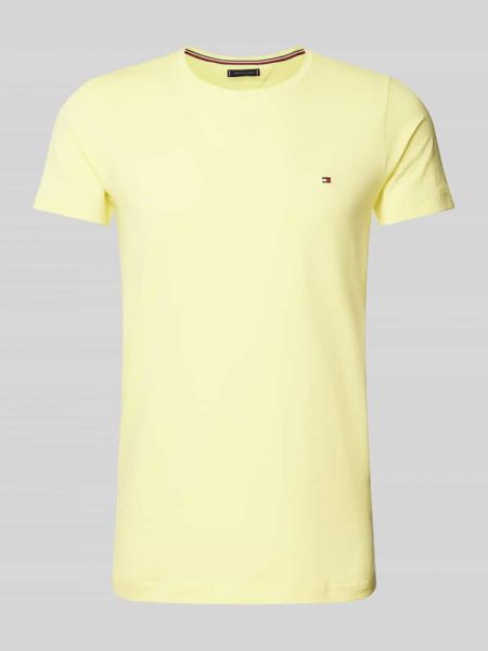 Koszulka slim fit Tommy Hilfiger żółta