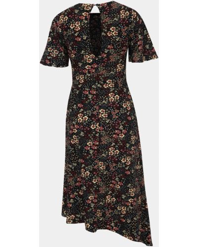 Kvetinové šaty Miss Selfridge čierna