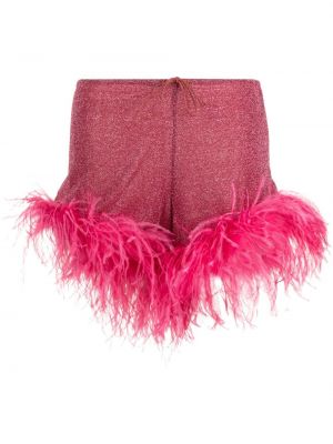 Shorts à plumes Oséree rose