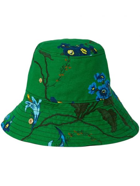 Raštuotas gėlėtas kepurė Erdem žalia