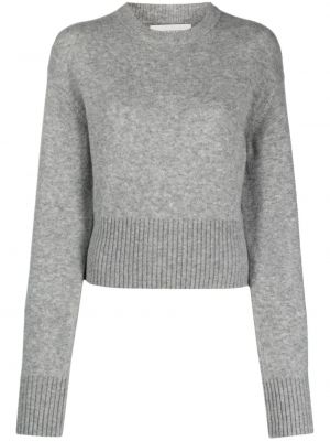 Пуловер с кръгло деколте Laneus сиво