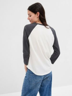 Tricou cu mânecă lungă Gap gri