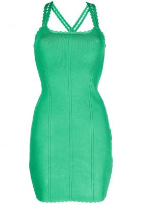 Мини рокля Victoria Beckham зелено