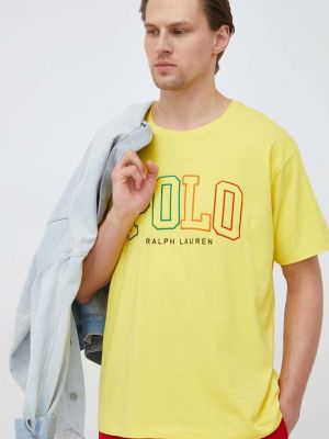 Polo Ralph Lauren pamut póló , nyomott mintás - Sárga