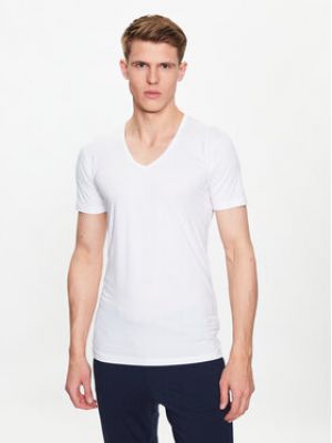 Slim fit priliehavé tričko Seidensticker biela