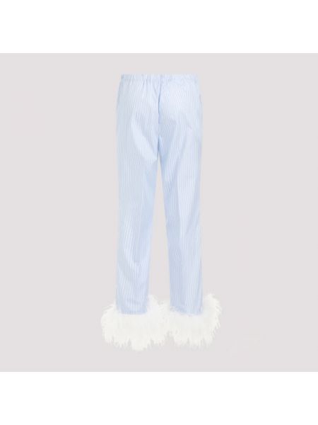 Pantalones rectos de algodón Miu Miu