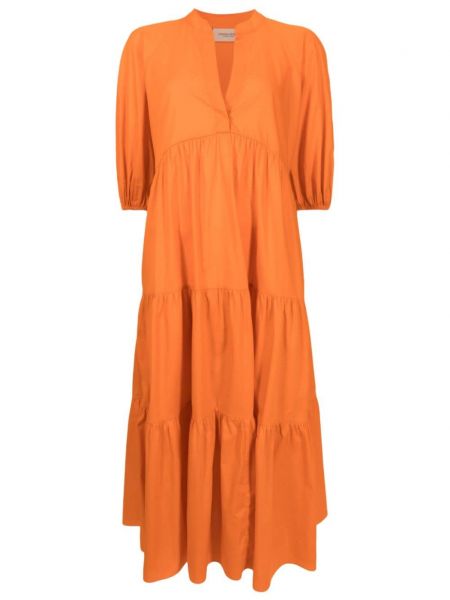 Midi obleka Adriana Degreas oranžna