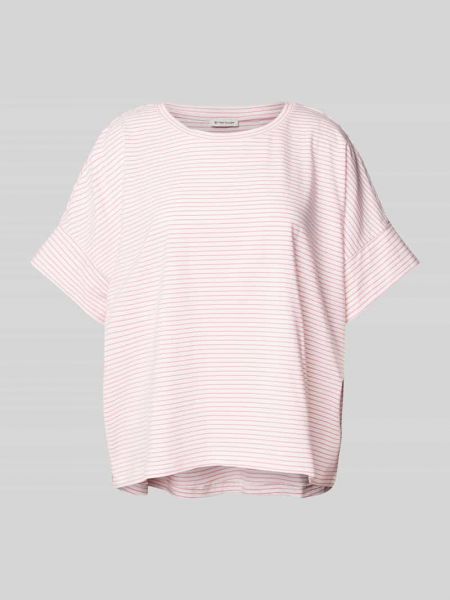 Koszulka w paski Tom Tailor różowa