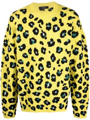 Woll pullover mit print mit leopardenmuster Versace gelb