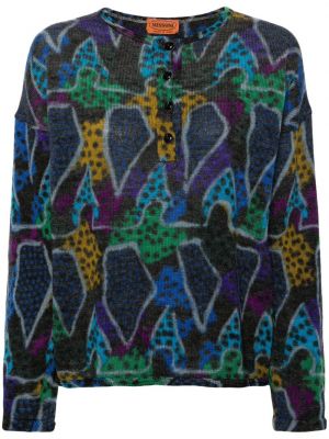 Sweter w abstrakcyjne wzory Missoni Pre-owned niebieski