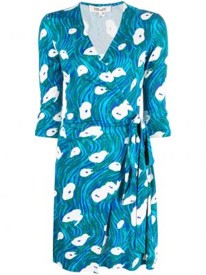 Jedwabna sukienka z nadrukiem w abstrakcyjne wzory Dvf Diane Von Furstenberg