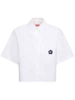 Bavlněná košile Kenzo Paris bílá