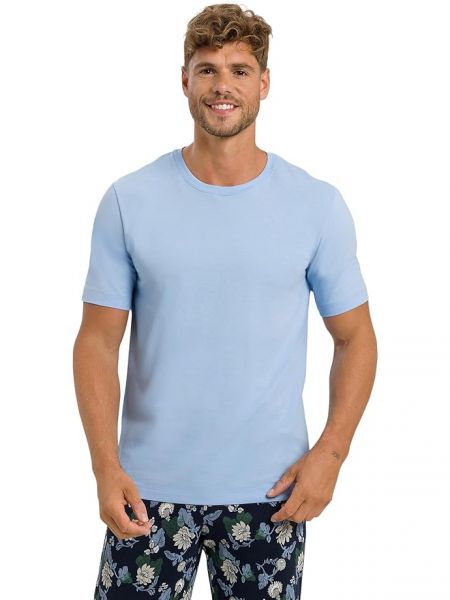 Рубашка с коротким рукавом Hanro синяя