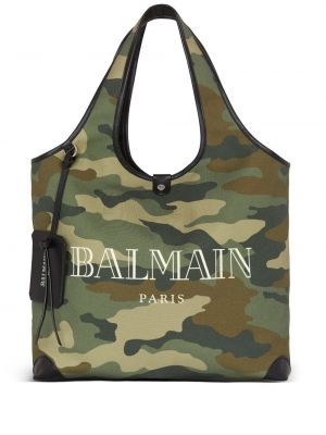 Shopper handtasche mit print mit camouflage-print Balmain