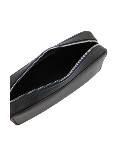 Bolso clutch de cuero Emporio Armani negro