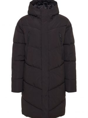 Πουπουλένιο παλτό Solid μαύρο