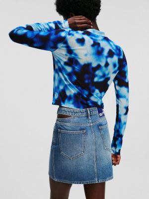 Джинсовая юбка ретро Karl Lagerfeld Jeans синяя