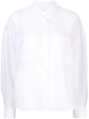 Priehľadná košeľa Calvin Klein biela