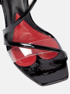 Lakierowane sandały skórzane Roger Vivier czarne