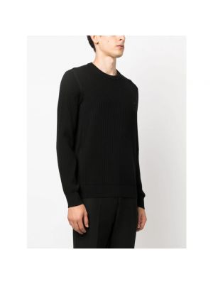 Sweter z okrągłym dekoltem Giorgio Armani czarny