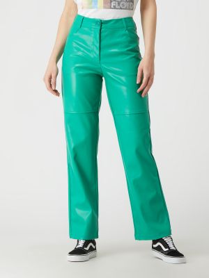 Spodnie skórzane Only zielone