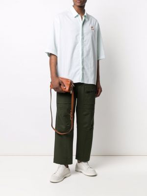 Pantalones rectos ajustados Maison Kitsuné verde