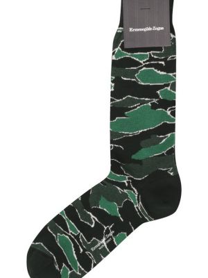 Хлопковые носки Ermenegildo Zegna зеленые