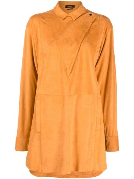 Mini obleka Isabel Marant oranžna
