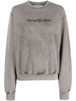 Sweatshirt aus baumwoll mit print Acne Studios grau