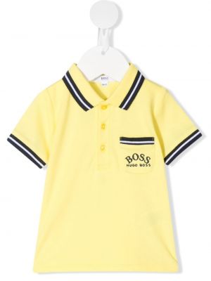 Polo a righe Boss Kidswear giallo