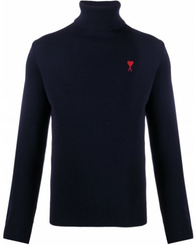 Brodert turtleneck Ami Paris blå