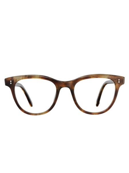 Okulary w piórka Garrett Leight brązowe