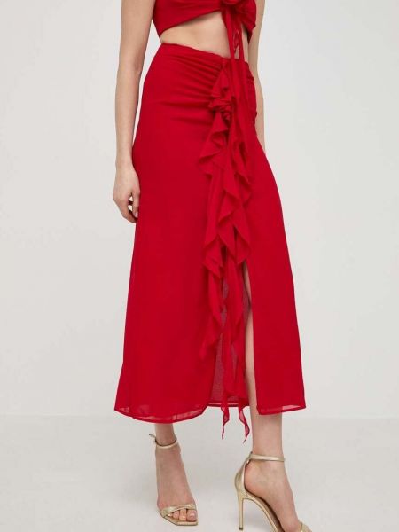 Midi suknja Bardot crvena
