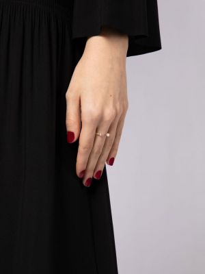 Taškuotas žiedas su perlais Delfina Delettrez