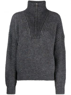 Vlněné dlouhý svetr na zip s dlouhými rukávy Isabel Marant Etoile