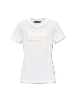Koszulka bawełniana Dolce And Gabbana biała