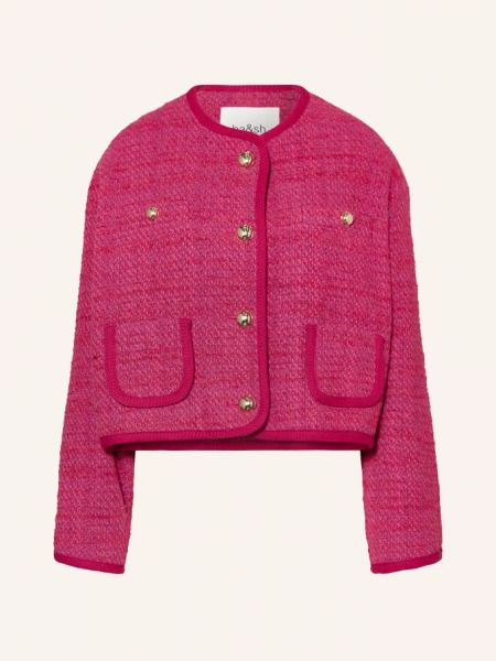Твидовый пиджак свободного кроя Ba&sh розовый
