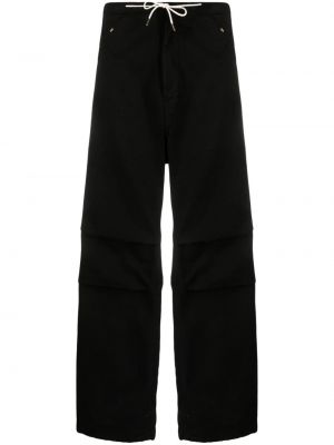 Βαμβακερό παντελόνι με ίσιο πόδι Darkpark μαύρο