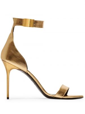 Kožené sandály Balmain zlaté
