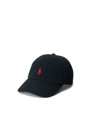 Gorra de algodón Polo Ralph Lauren negro