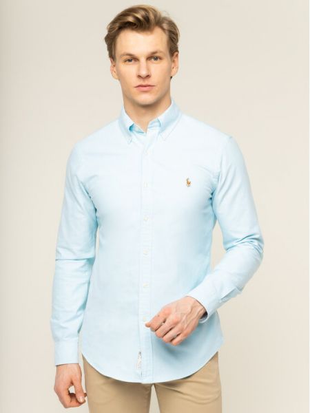 Koszula slim Polo Ralph Lauren, niebieski